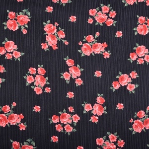 Tela de crepé de chifón satinado con estampado floral, 100% poliéster, resistente a las arrugas, elástica, resistente al encogimiento, de peso medio para prendas de vestir. - Product Image 4