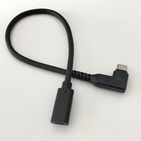 Câble Usb C à angle droit 90 degrés 60W 100w Charge rapide USB2.0 USB3.0 Usb 3.1 câble d'extension mâle à femelle câble de transfert de données