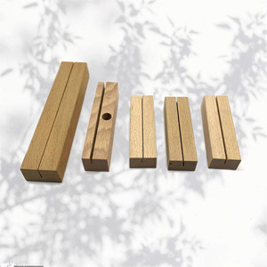 Porta Tarjetas de Madera de Haya de Diseño Moderno y Simple de Hongwei Wood Processing Factory para Tarjetas de Visita y Notas - Product Image 1