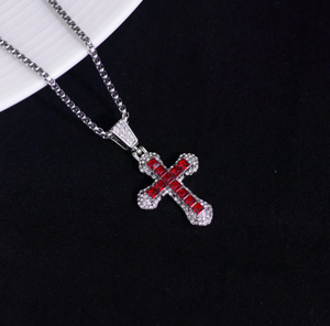 Conjunto de 3 Piezas de Relojes de Cuarzo con Cristales Románticos para Hombre y Mujer, Reloj de Acero Plateado, Collar con Cruz, Pulsera, Juego de Regalo - Product Image 6