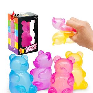 Wholesale Hot Selling Colorful Bear TPR Squishy Ball Toy Stress Relief Gift for Kids Adults Mood Booster Fatigue Squeeze Toys - Product Image 4