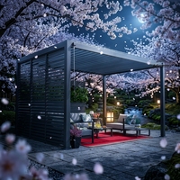 Kit de supports de pergola en aluminium Airfun à montage facile - Bases de poteaux réglables, écologiques, durables et résistantes aux intempéries, idéal pour le bricolage