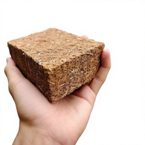 Eco2Go Premium Compressed Coco Peat <b>Block</b> 100% Natural Coconut <b>Coir</b> Growing Medium for Seed Starting, & Indoor/Outdoor Gardening - Product Image 1