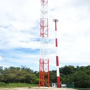 Torre de Telecomunicaciones tubular de acero de 3 patas, autosoporte galvanizado, 30 metros, a buen precio