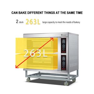 Four électrique à double couche avec contrôle numérique, <span class=keywords><strong>plaque</strong></span> chauffante, peut ajouter de la pierre ou du vapeur, cuisson à double étage, gâteaux et pains, Yearmay - Product Image 5