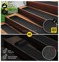 Bande antidérapante en silicone double face, 4 pouces x 38 pieds, sans PVC, résistante aux produits chimiques et à l'eau, pour marches d'escalier intérieures