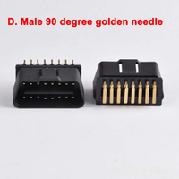 OBD2 16PIN Buchsen adapter 5 Typ Option Spritzguss Gerader/Gebogener Stift OBD-Stecker Schweiß adapter Andere Steck verbinder