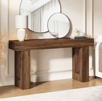 Console en bois de pin massif de style rétro américain pour hall d'entrée, décoration simple, moderne et de luxe léger pour hôtel et gîte