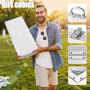 Ensemble d'outils de barbecue en acier inoxydable, ustensiles de barbecue robustes, kit d'outils de cuisson antidérapants avec thermomètre - Product Image 5