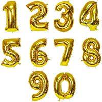 Ballons numérotés de 16 pouces pour décorations de fête pour enfants et adultes Halloween Graduation Pâques Thanksgiving Fête des mères