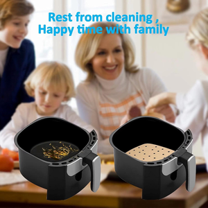 Papel de Hornear Perforado Cuadrado de 8 Pulgadas para Freidoras de Aire, Revestimiento Premium de Bambú para Vaporeras y Hornos - Product Image 4