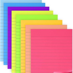 Bloc de Notas Adhesivas con Logotipo Personalizado, Multicolor, con Índice, Diseño de Líneas, Marca HEADA, 4x6 Pulgadas, 45 Hojas/Bloc - Product Image 4