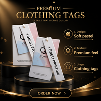 Étiquettes suspendues personnalisées avec logo de marque privée, étiquettes en papier pour vêtements, étiquettes de vêtements