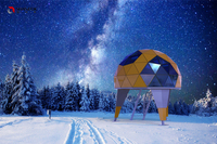 Dôme géodésique personnalisé OEM, Tente de luxe, Cabine étoilée, Pod de glamping, Hôtel préfabriqué, Villa, Resort, Hébergement extérieur, Fabrication chinoise