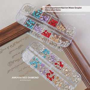 Accessoires de Nail Art en Strass de Haute Qualité, Forme <span class=keywords><strong>Goutte</strong></span> <span class=keywords><strong>d</strong></span>'<span class=keywords><strong>Eau</strong></span>, Effet Scintillant, Emballage Basique, Vente en Gros - Product Image 2