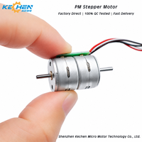 Moteur pas à pas PM compact série 15BY, arbre de 1,5 mm, double moteur, 2 phases, 4 fils, couple élevé, contrôle CC, usine OEM/ODM pour applications médicales