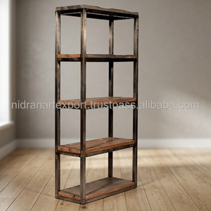 Étagère Murale Industrielle en Métal Noir Personnalisable et Réglable, en Tuyaux de Fer, pour Bureau à Domicile et Salon, OEM Clé HEN - Product Image 3
