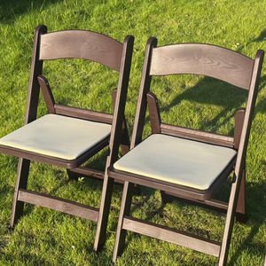 Silla Plegable de Resina para Jardín, Eventos, Bodas y Comedor, de Alta Calidad, Cómoda, con Aspecto de Madera, Venta al Por Mayor - Product Image 2