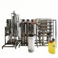 Système d'osmose inverse à deux étages 500 LPH en acier inoxydable 316 pour traitement d'eau ultra-pure avec PLC