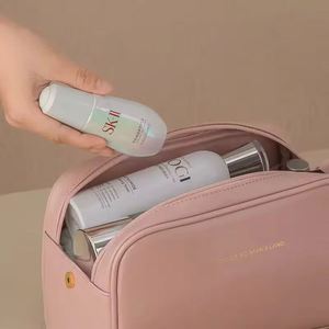 Custom Logo Multifunction Pu <b>Toiletry</b> Kit Portable Wash Travel PU Leather Storage Makeup Cosmetic <b>Bags</b> - Product Image 4
