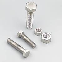 MALAXY - Tornillo Hexagonal de Acero Inoxidable 316 304 de Alta Calidad, DIN933 Rosca Completa, DIN931 Rosca Parcial, con Tuerca Hexagonal DIN934, Tornillo Antioxidante