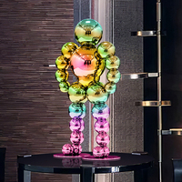 Sculptures modernes minimalistes abstraites en métal texturé, artisanat écologique en acier inoxydable, accessoires de décoration de table pour la maison