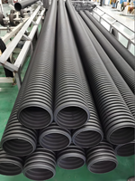 Tuyau corrugué à double paroi en HDPE pour drainage et égouts SN10 résistant aux produits chimiques
