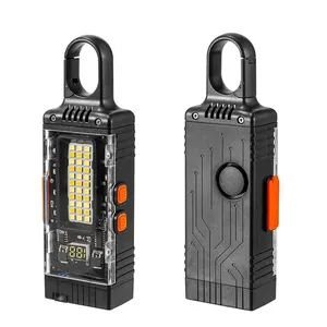 Rechargeable Portable Led Torch Light Keychain Flashlight Lighting Double Arc Ignition Simulate Warm Sunlight Custom Flashlight