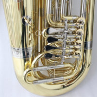 Merek fokus Harga bagus emas kualitas tinggi pernis Tuba instrumen kuningan Euphoinum 4 katup putar Euphonium Tuba