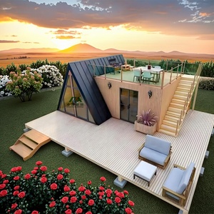 Casa Triangolare in Legno Contemporanea Australiana Completamente Arredata, Lussuosa, Impermeabile, ad Energia Solare, Costruzione Rapida per Ufficio, Appartamento, Hotel - Product Image 1