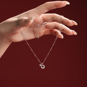 Collares con Colgante de Letras del Alfabeto de Circonia Cúbica 5A Dylam para Mujer -O- Collar con Cadena de Eslabones con Letra Inicial, <span class=keywords><strong>2</strong></span> Colores, 45 cm, Nuevo Diseño - Product Image 2