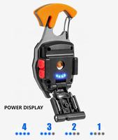 Porte-clés multifonctionnel avec lampe torche LED mini, lampe de travail, aimant, ouvre-bouteille, sifflet SOS, couteau utilitaire, rechargeable