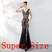 16051-S # Robe de soirée longue de luxe pas chère pour femme Robe de demoiselle d'honneur grande taille Robe grande taille