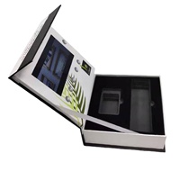 Yüksek kalite elektronik ürünler ısmarlama lüks kağıt video klasörü Internet ücretsiz indir 7 inç Lcd Video hediye kutusu