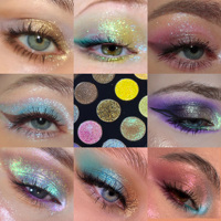 Nouveauté Palette d'ombres à paupières uniques de haute qualité Duochrome Ombre à paupières pressée scintillante Ombre à paupières brillante Palette de maquillage