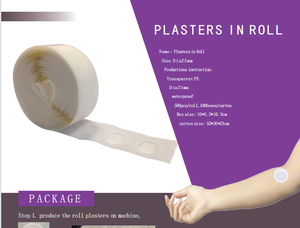 Perban perekat bentuk bulat untuk anak-anak perban Pertolongan Pertama Medis bernapas pita PE bantuan Woundplast luka Patch IV - Product Image 5