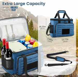 Sac isotherme tactique en tissu Oxford 35L, pliable, pour hommes, étanche, anti-fuite, durable, avec fermeture éclair, pour pique-nique, courses, parc, nourriture - Product Image 2