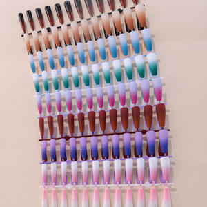 เล็บปลอมสไตล์ฝรั่งเศสแบบใหม่ หนา ยาว สั้น กดติดเล็บปลอม เล็บปลอมสำเร็จรูป - Product Image 1