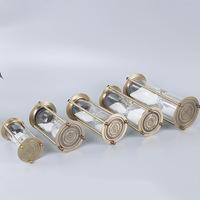 Ensemble de sablier métallique antique rechargeable pour cérémonies, mariages, maison, bureau