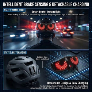 Lampada per Casco Impermeabile Ricaricabile Personalizzata con Controllo APP Intelligente, <span class=keywords><strong>Luce</strong></span> LED Programmabile per Casco da Moto - Product Image 3