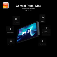 Panneau de contrôle intelligent mural Wi-Fi Zigbee 10,1 pouces avec écran OLED Tuya, contrôle vocal par application et design coulissant