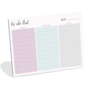 Myway 2024 Hot customized Large Work Home to Do List Sticky Notes 8x6" inches Personal To Do List NotePads