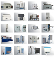 900 ℃   1000 ℃    1100 ℃   1200 ℃   Four à tubes rotatifs électrique de laboratoire avec fonction d'inclinaison réglable