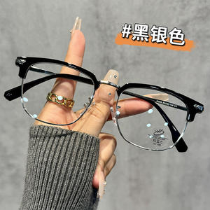 Lunettes optiques demi-cerclées 31005 avec protection anti-lumière bleue, unisexe, verres PC, largeur moyenne, origine Taizhou - Product Image 4