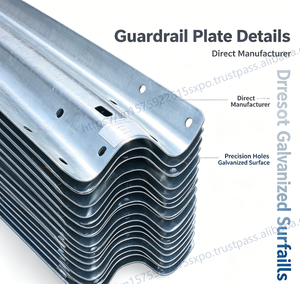 Barrera de Seguridad para Puentes de Doble Onda Galvanizada en Caliente, Clasificación H2W3, Poste en Forma de H, Estándar de Exportación, Poste en Z, Barrera con Rodillos, Aprobado por SGS, Q345 - Product Image 6