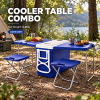 Glacière à roulettes 28L, glacière portable, table et chaises pliantes, voyage, extérieur, fête, logo personnalisé, OEM