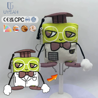 Porte-clés en peluche personnalisé avec logo, figurine de dessin animé en peluche douce, mascotte de marque, jouet en peluche souple, cadeau OEM/ODM UYEAH