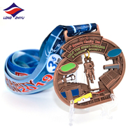 Longzhiyu 17 ans évider médailles médaille de course de charité personnalisée en usine médaille en argent antique avec un prix inférieur de qualité supérieure