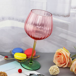 <span class=keywords><strong>Copa</strong></span> de Vino Decorativa Reutilizable con Rayas Verticales, <span class=keywords><strong>Copa</strong></span> de Vidrio de Color, <span class=keywords><strong>Copa</strong></span> de Ginebra <span class=keywords><strong>Rosa</strong></span> con Relieve, Copas de Vino Tinto - Product Image 3