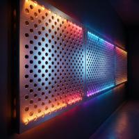 Panneau de plafond en aluminium perforé effet ciel étoilé, ignifuge, avec trous triangulaires pour couloir, design moderne et simple, à emboîtement